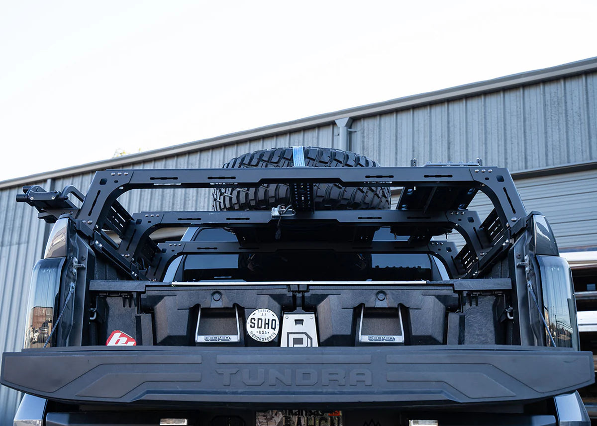 2022+ Toyota Tundra Mid Height Bed Rack - Heavy Duty Aluminum Truck Bed Rack for Off-Road & Camping Gear | Perfect for Overlanding, Hunting & Outdoor Adventures