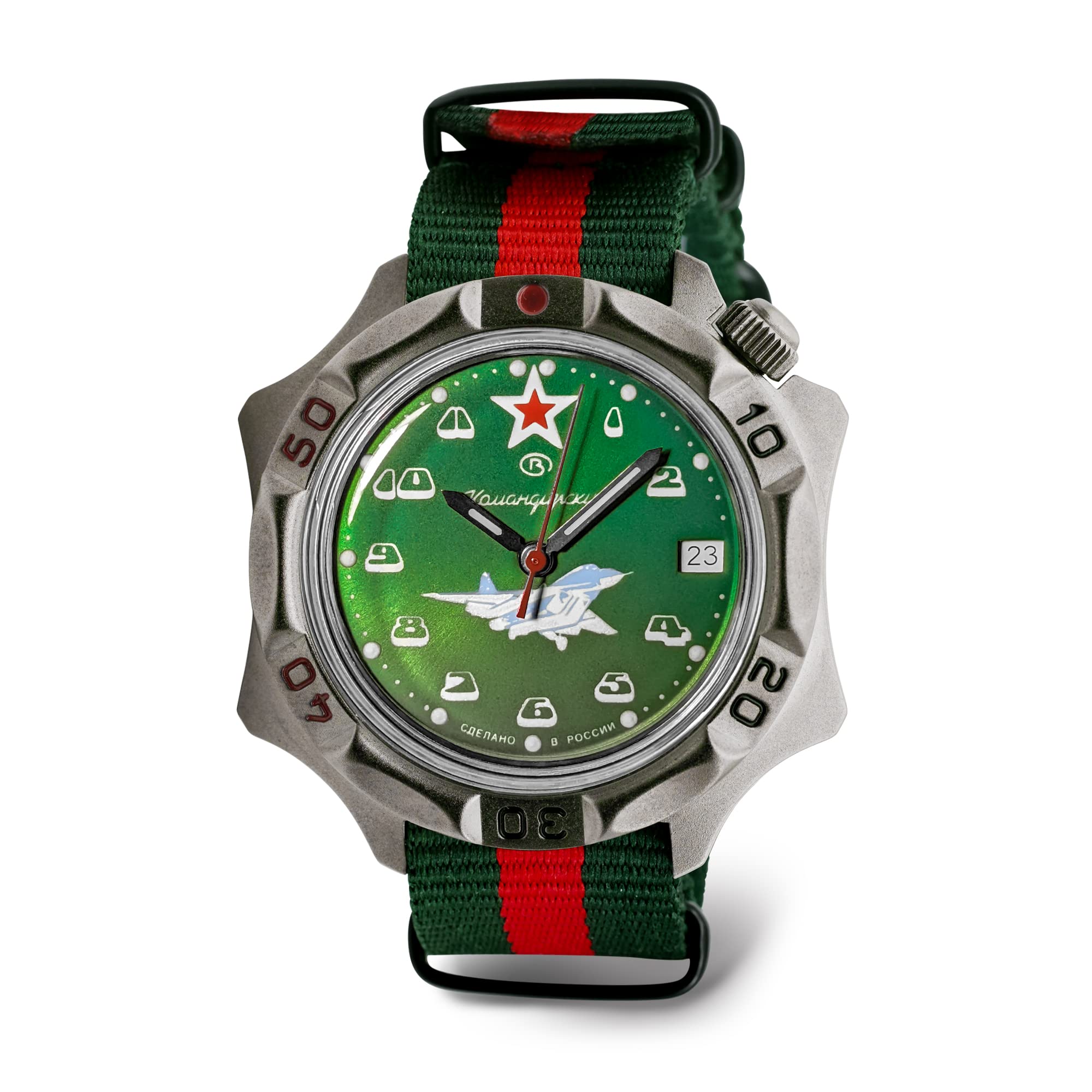VOSTOK Komandirskie MIG-29 Military Watch for Men - Business & Casual Style - Russian Air Force Inspired