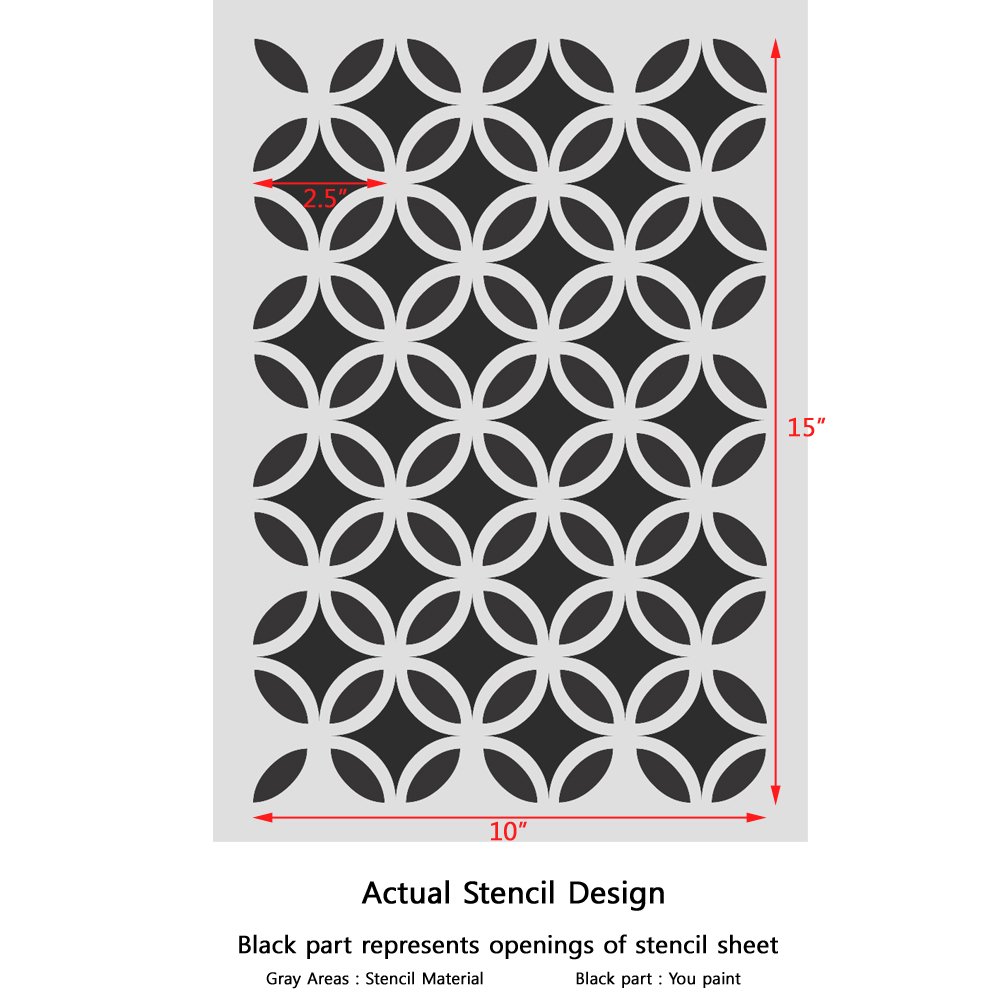 Circle Lattice Stencil Template for DIY Crafts - Wall Decor, Furniture Painting, Canvas Art Projects | Perfect for Home Decoration, Scrapbooking & Creative Painting