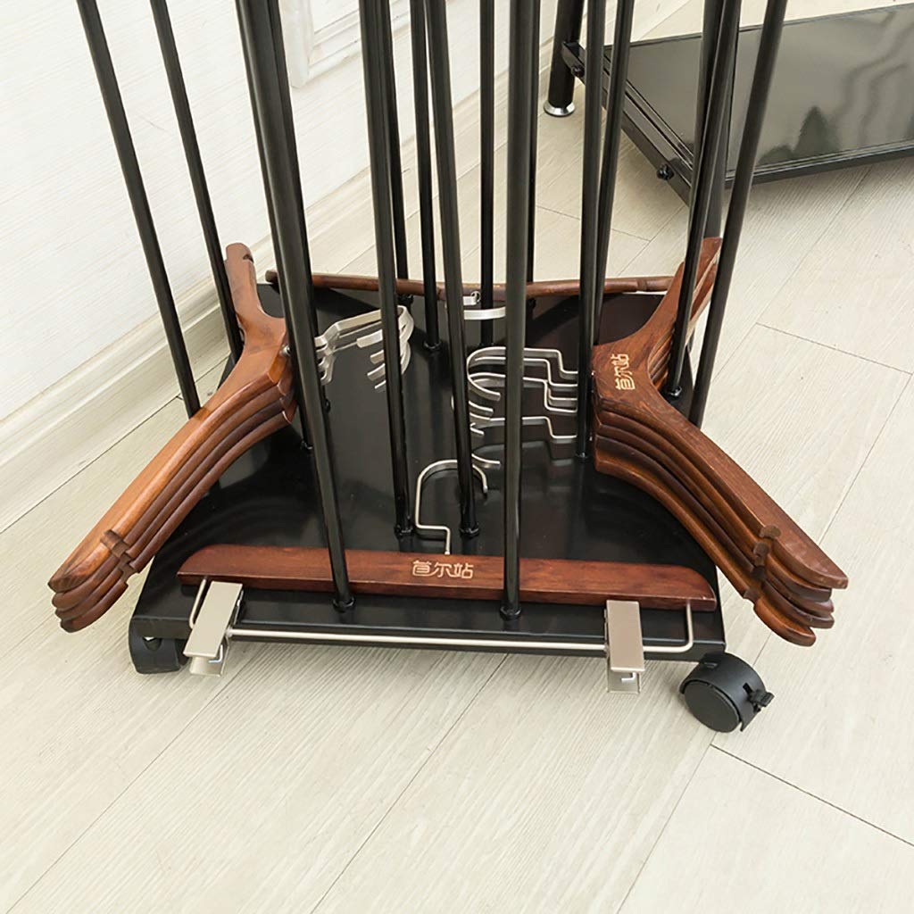 Movable Hanger Stacker Stand with 4 Wheels - Heavy Duty Closet Organizer Holds 120 Hangers - Space Saving Wardrobe Storage Solution for Bedroom, Laundry Room & Closet Organization
