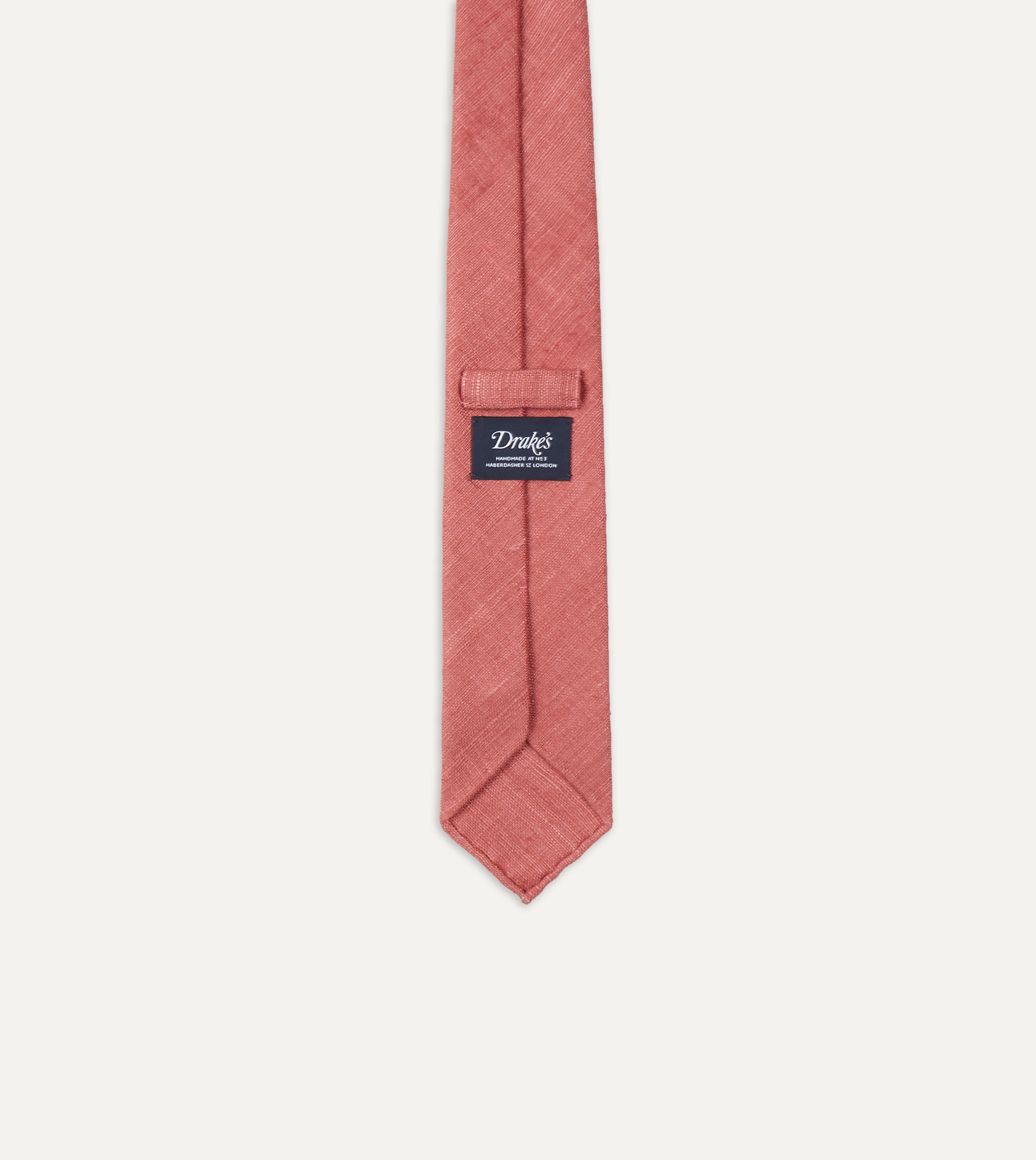 Handmade Pink Tussah Silk Tie for Men - Elegant Hand Rolled Necktie for Weddings, Business & Formal Occasions