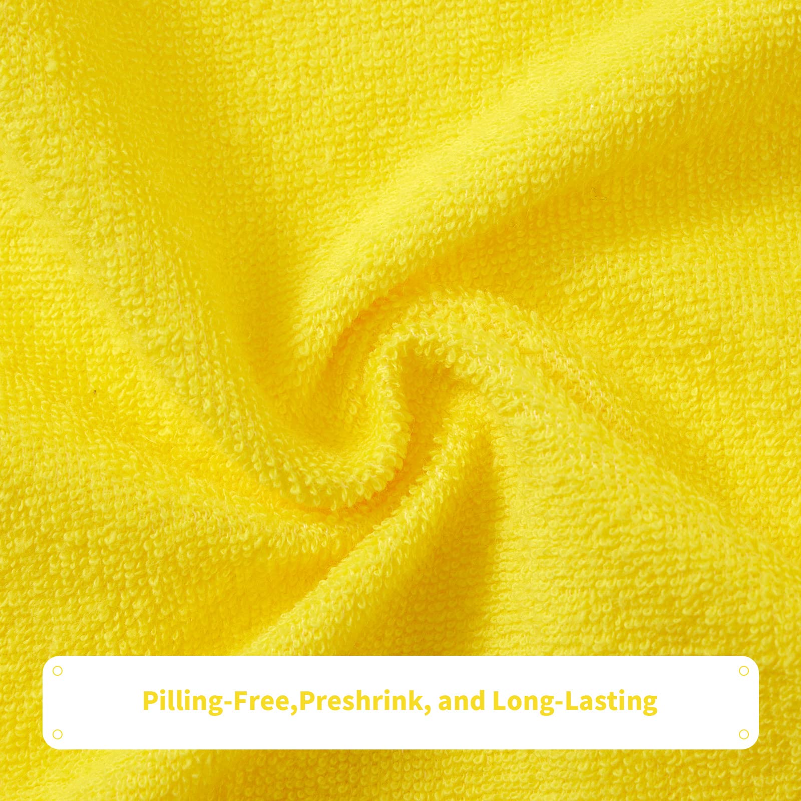 **SYNPOS Hooded Baby Bath Towel Set with 5 Washcloths - Ultra Absorbent Cotton for Boys & Girls, Toddlers & Infants - Yellow Duck Design - Perfect for Bath Time, Swimming & After-Splash Fun**