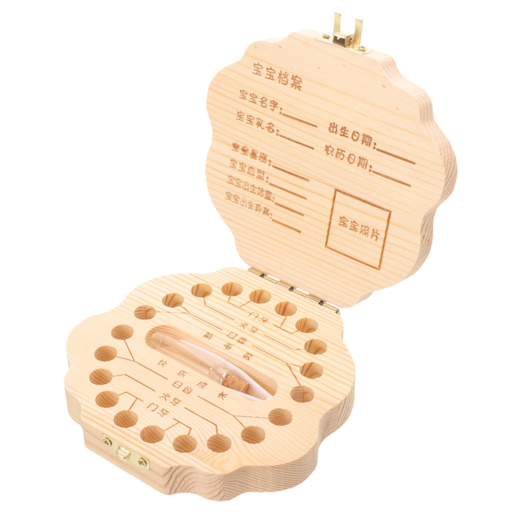 BIUDECO Wooden Tooth Box for Kids - Lost Tooth Holder & Container for Baby Teeth - Perfect for Tooth Fairy Gifts & First Tooth Keepsakes