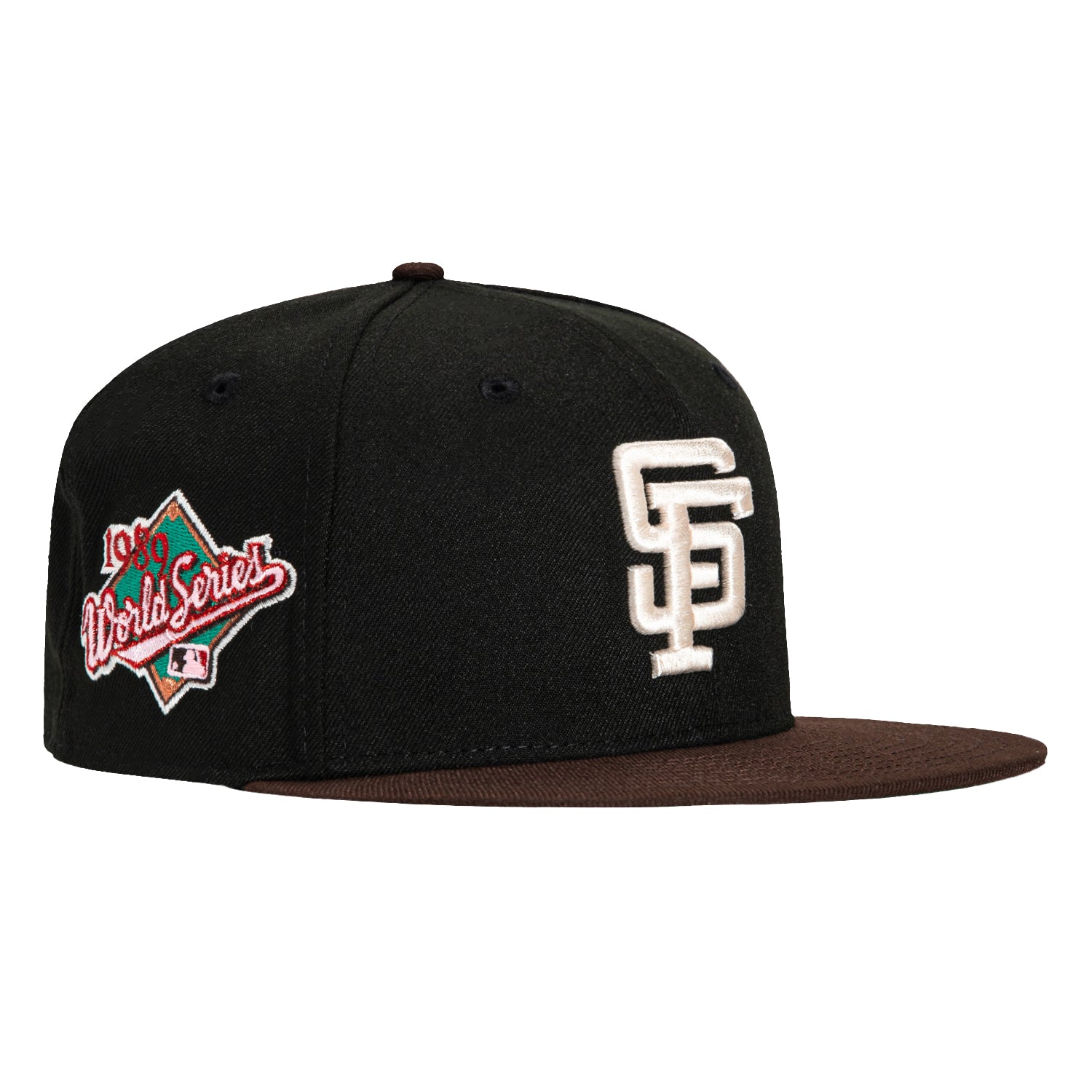 New Era 59Fifty San Francisco Giants 1989 World Series Patch Snapback Hat - Black & Brown - Official MLB Baseball Cap for Men & Women - Perfect for Games, Collecting & Streetwear Fashion