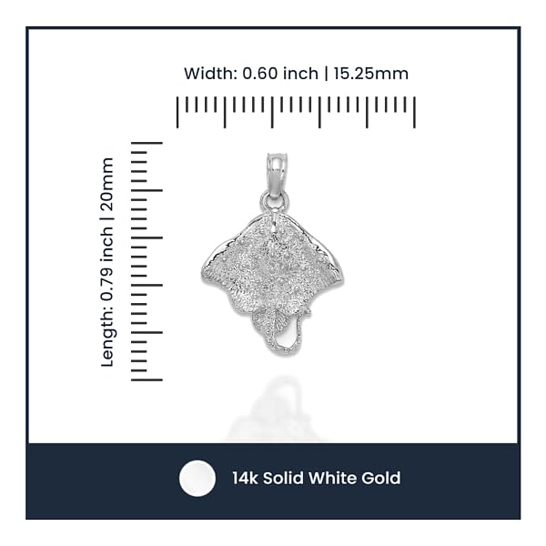 14K Solid White Gold Necklace with Pendant Charm | Elegant & Durable Jewelry for Women | Perfect for Gifts, Weddings & Special Occasions