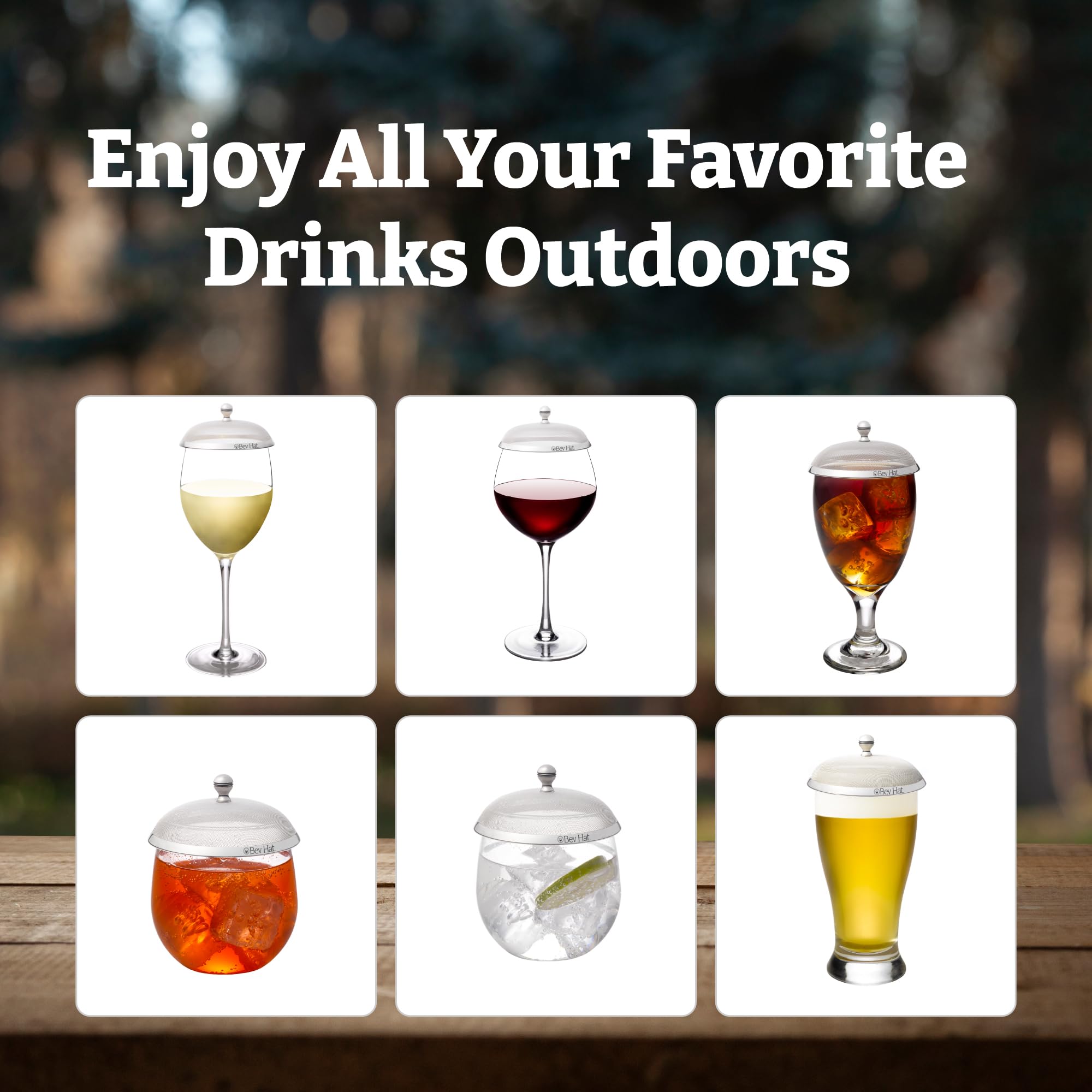 Stainless Steel Wine Glass Covers (10 Pack) - Bug Proof Drink Lids for Coffee, Tea, Water & Wine - Outdoor Party & Picnic Drink Protectors - Perfect for Camping, Beach & Backyard Gatherings
