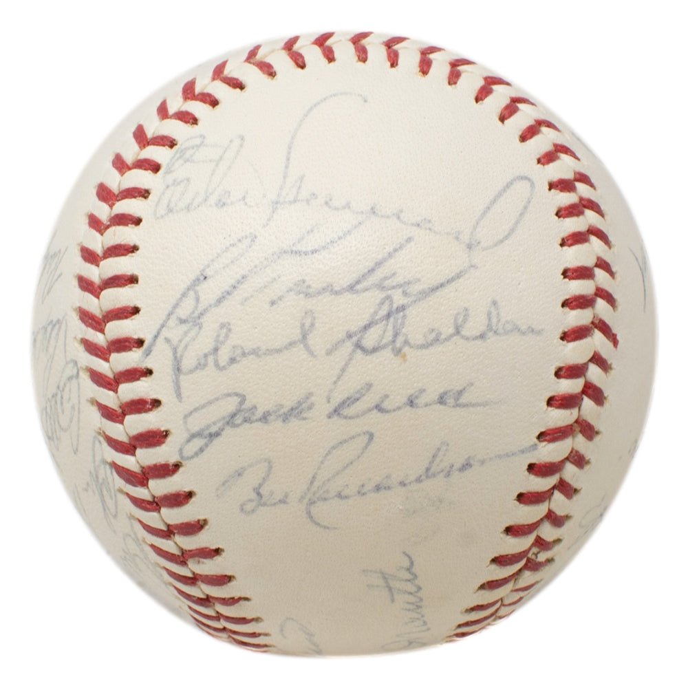 1962 New York Yankees Team Signed Baseball with Yogi Berra & 22 Players - Authentic BAS LOA Certified - Perfect for Baseball Memorabilia Collectors & Yankees Fans Display