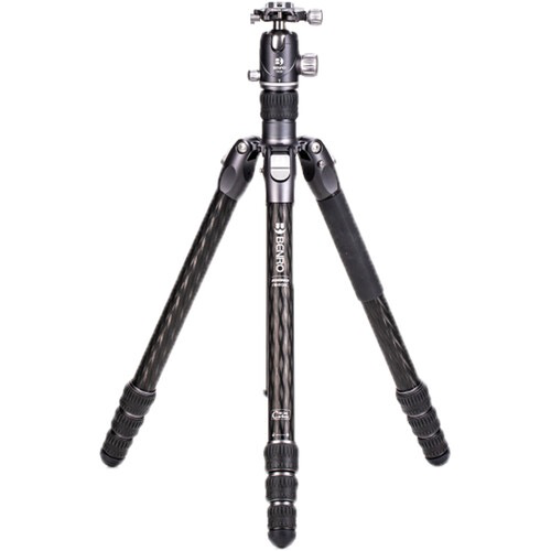 Benro Rhino Carbon Fiber Tripod & Monopod with VX30 Ballhead - 4-Section Twist Lock Legs, Lightweight Travel Tripod for DSLR Cameras, Perfect for Outdoor Photography, Hiking & Travel Adventures
