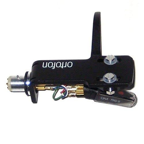 Ortofon OM Pro S DJ Cartridge with SH-4 Headshell - 2 Pack Bundle with Liquid Audio Polishing Cloth - Perfect for DJs & Turntable Enthusiasts - Professional Vinyl Setup for Clubs & Home Studios