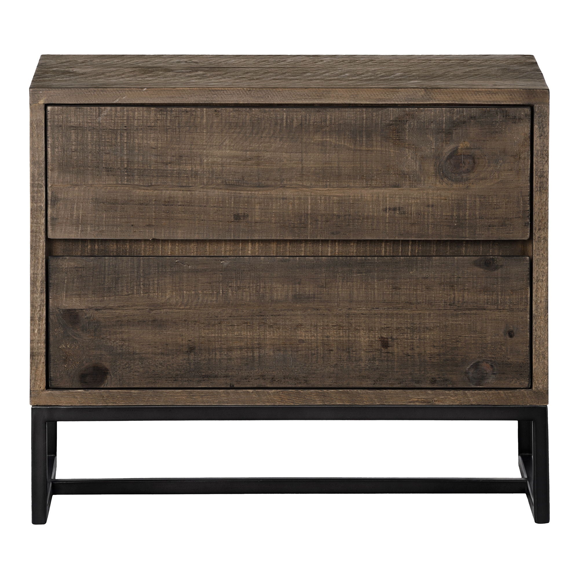 Elena Modern Nightstand with Drawer - Solid Wood Bedside Table for Bedroom, Brown - Perfect for Small Spaces, Apartments, and Guest Rooms
