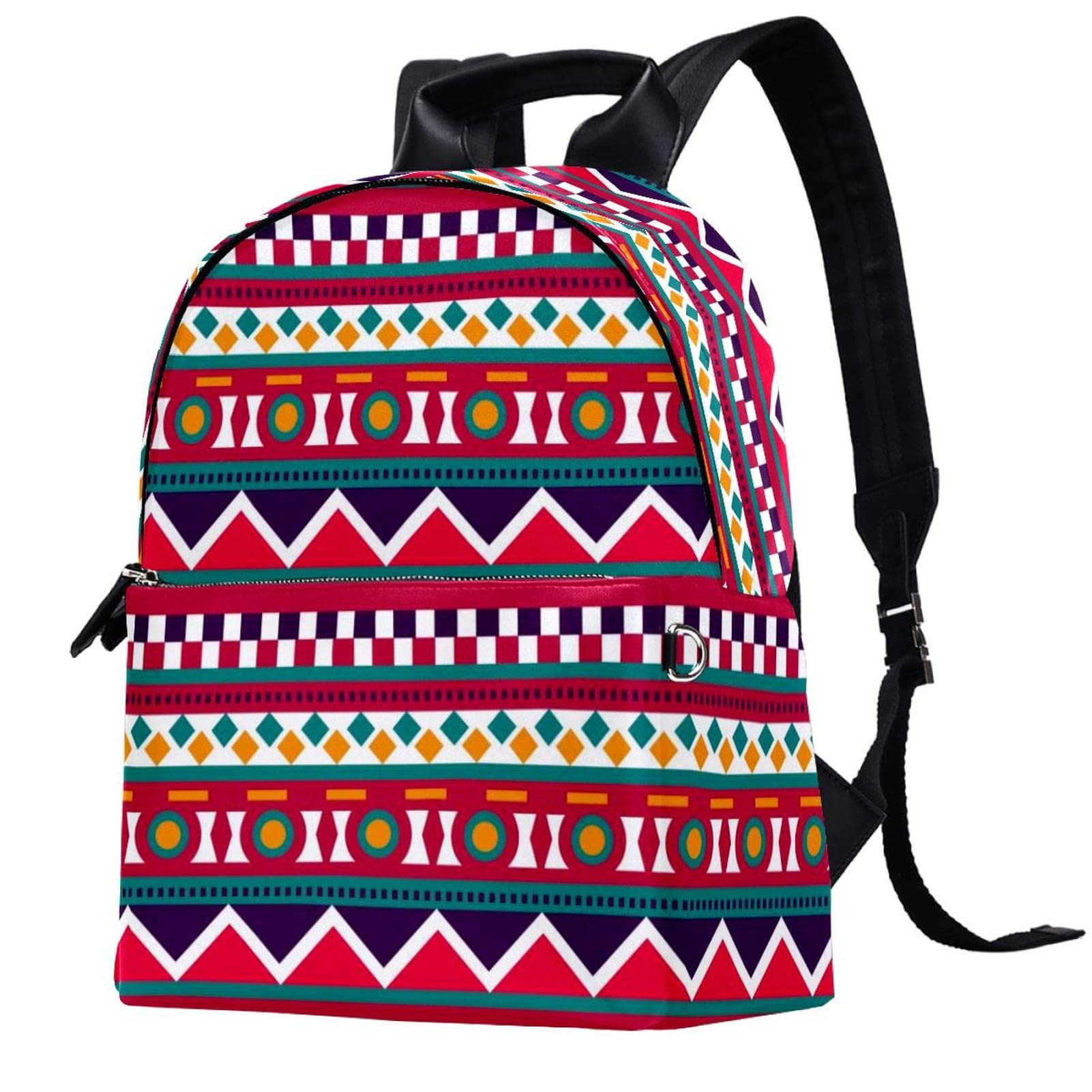 Vintage Pink PU Leather Backpack for Women - 14.5
