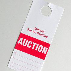 Custom Auction Door Hangers - Bulk Real Estate Sign Hooks for Open House & Property Sales | Perfect for Realtors, Agents & Home Sellers