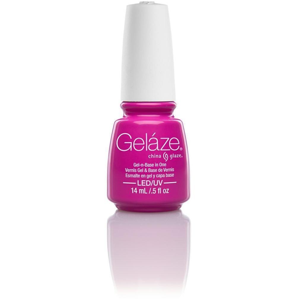 China Glaze Gelaze Purple Panic Nail Polish - 0.5 oz Long Lasting Gel Effect Lacquer #81644 - Perfect for Salon Quality Manicures & Nail Art Designs