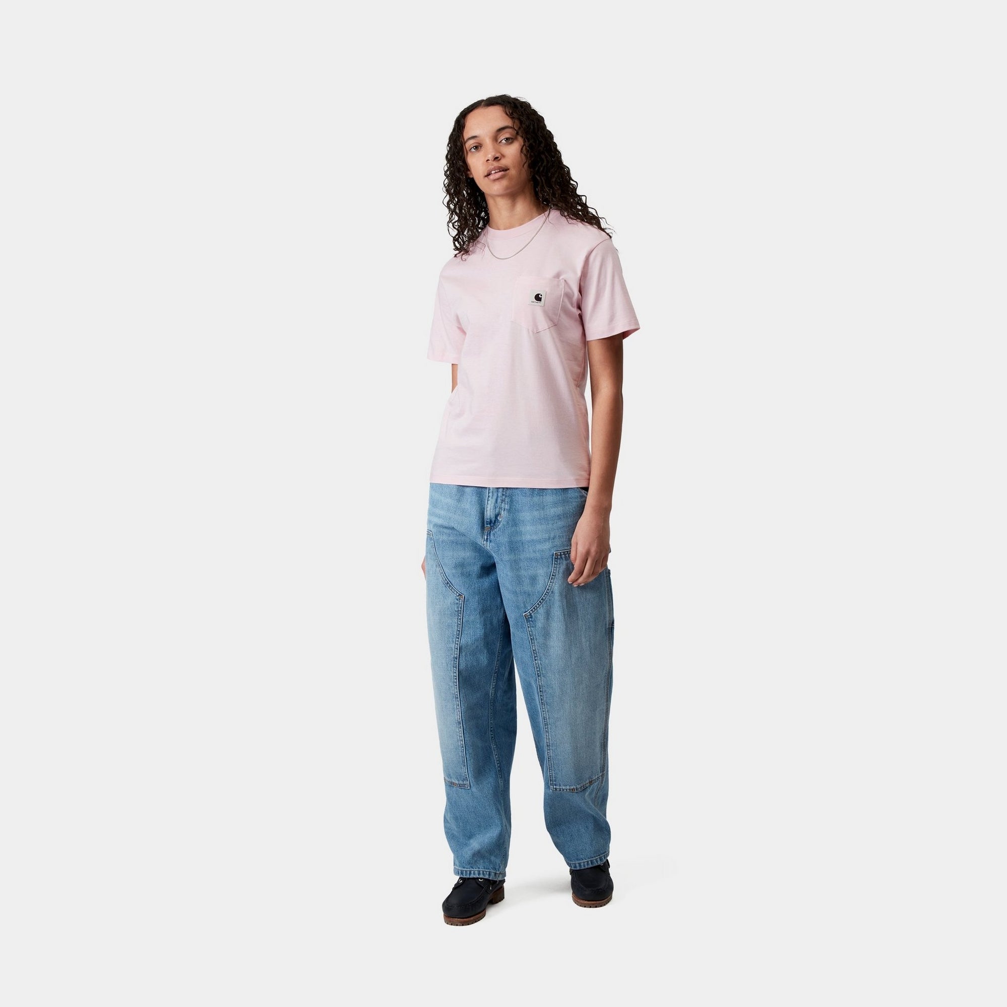 Women's Air Pink Pocket T-Shirt - Soft & Comfortable Casual Tee for Everyday Wear | Perfect for Work, Outings & Relaxing