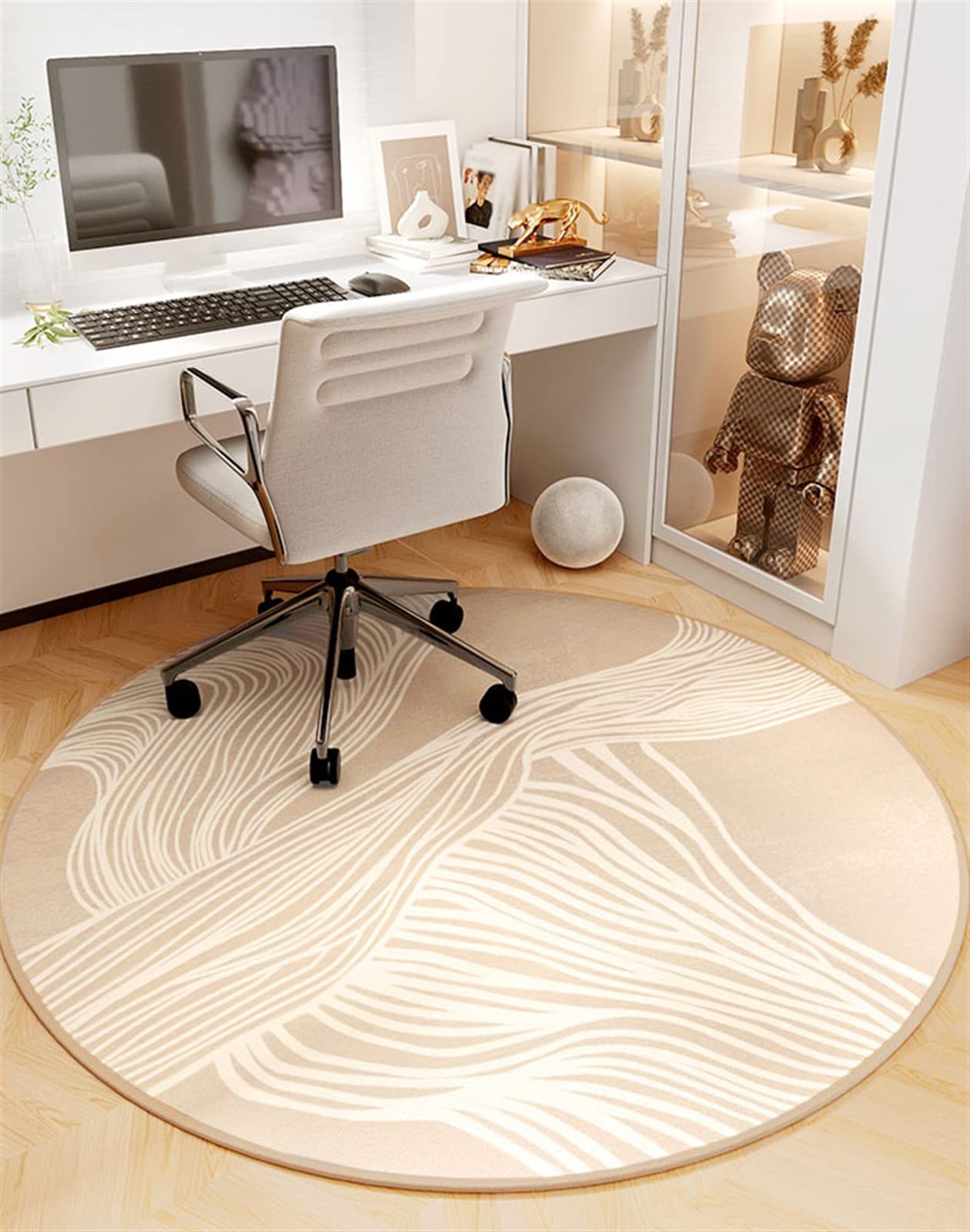 Round Office Chair Mat for Hardwood Floors - 24