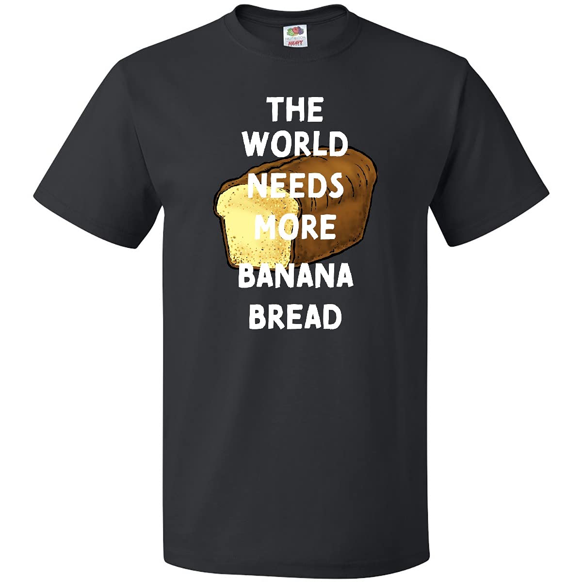 Inktastic The World Needs More Banana Bread Funny Adult T-Shirt - Soft Cotton Graphic Tee for Baking Lovers & Foodies - Perfect for Casual Wear, Baking Parties & Gift Giving