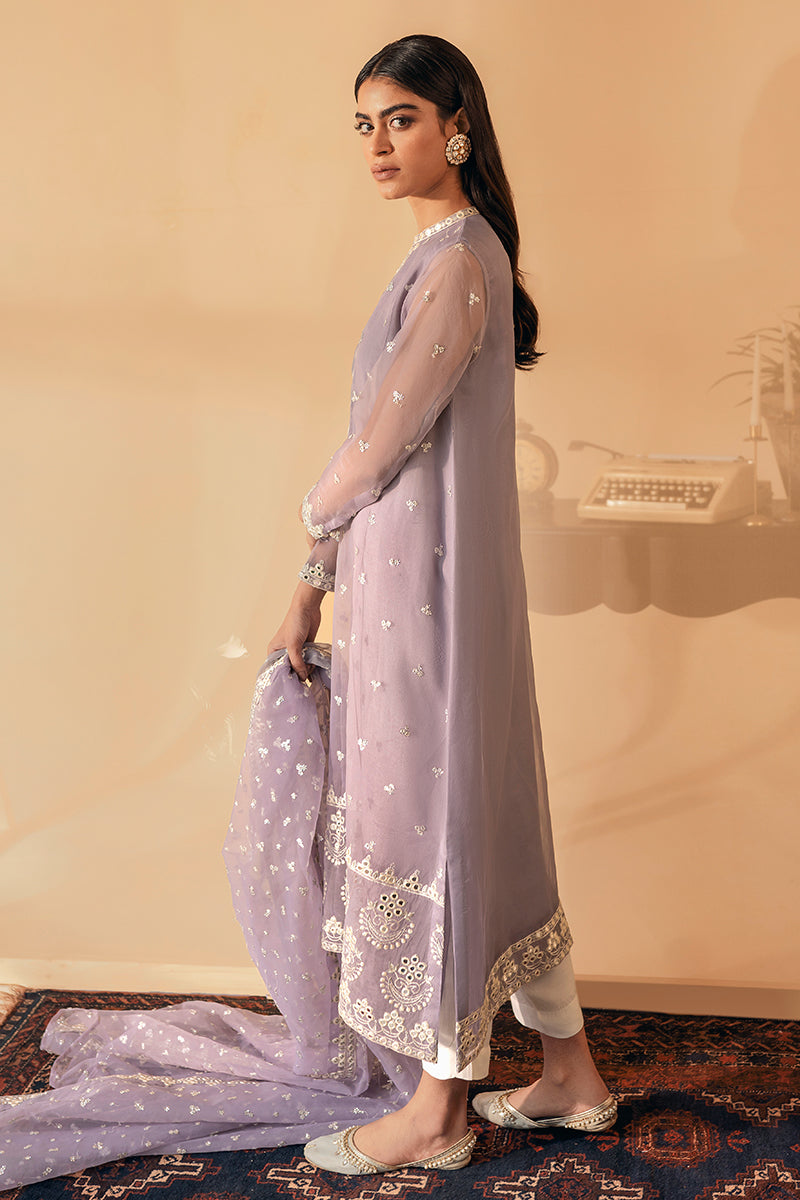LOTUS SHINE 2-Piece Set (Embroidered Cotton Shirt & Dupatta Scarf) - Elegant Indian Ethnic Wear for Women, Parties & Festivals