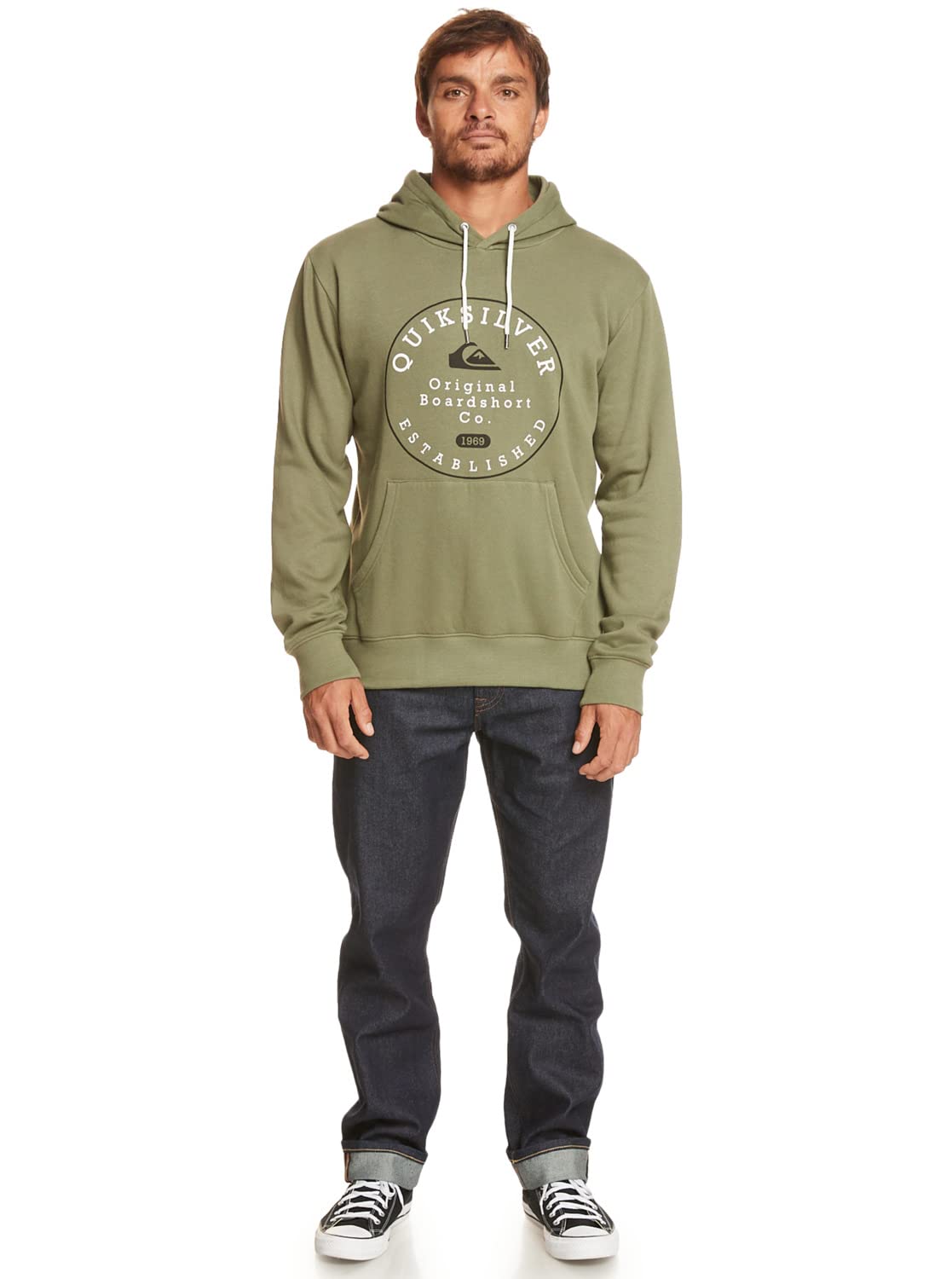 Quiksilver Men's Circle Trim Hooded Sweatshirt - Casual Pullover Hoodie for Outdoor Activities & Streetwear Fashion