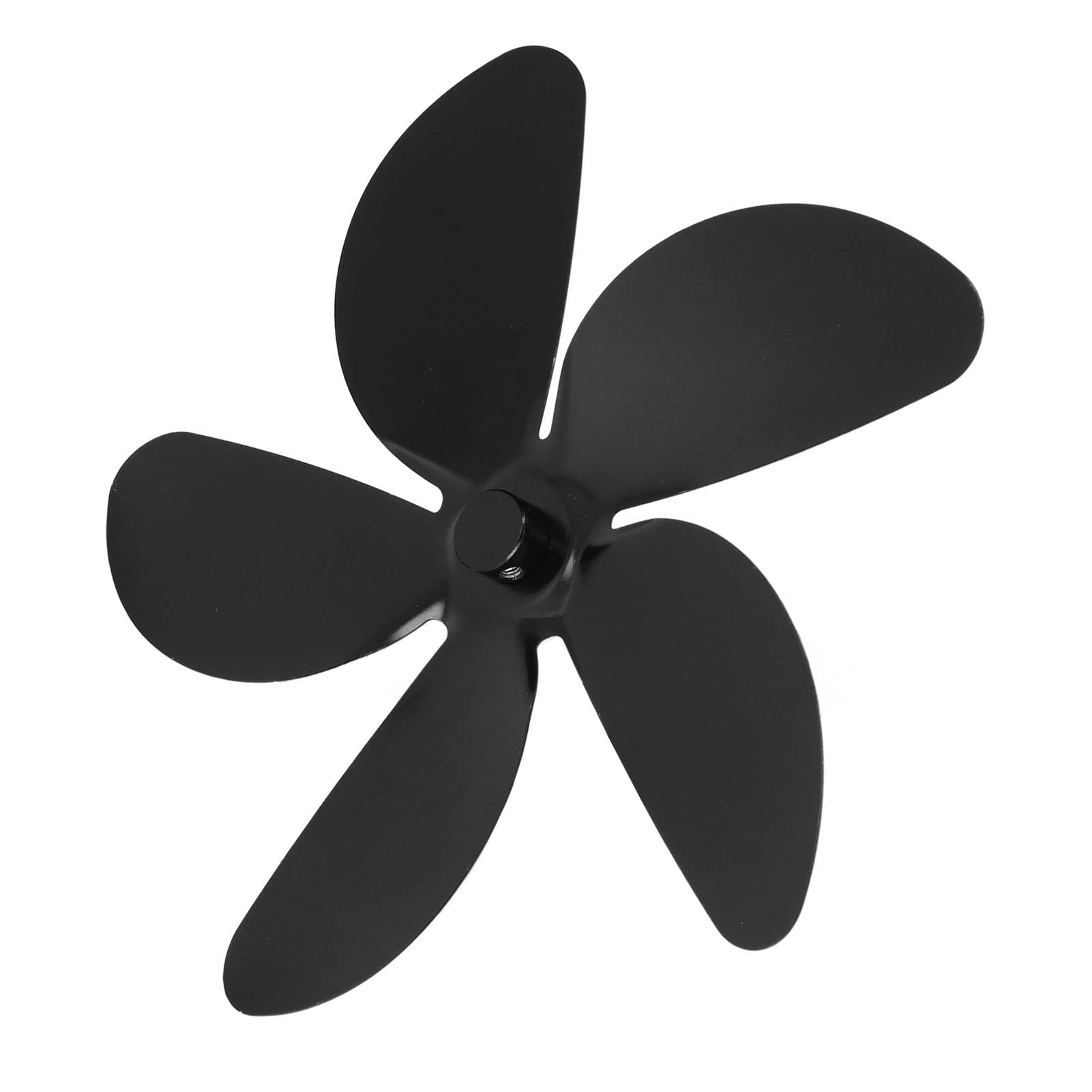 5-Blade Aluminum Alloy Wood Stove Fan Replacement - Fireplace Heating for Home Use