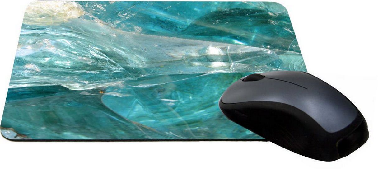 Abstract Blue Glass Design Lightning Series Gaming Mouse Pad (MPSQ-RK-9270) - Perfect for PC Gaming, Office Work & Home Computer Setup