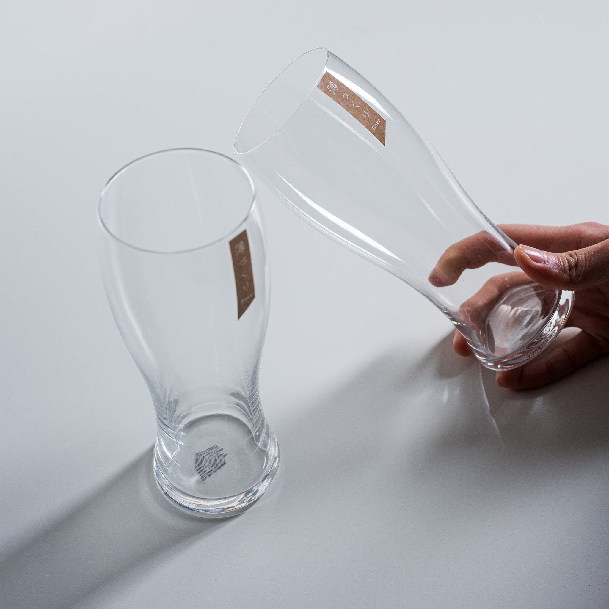 Premium Pair Beer Glass Gift Set with Elegant Wooden Box - Perfect for Anniversary, Wedding, Birthday Gifts & Home Bar Decor - Ideal for Craft Beer, Lager, Ale Enthusiasts