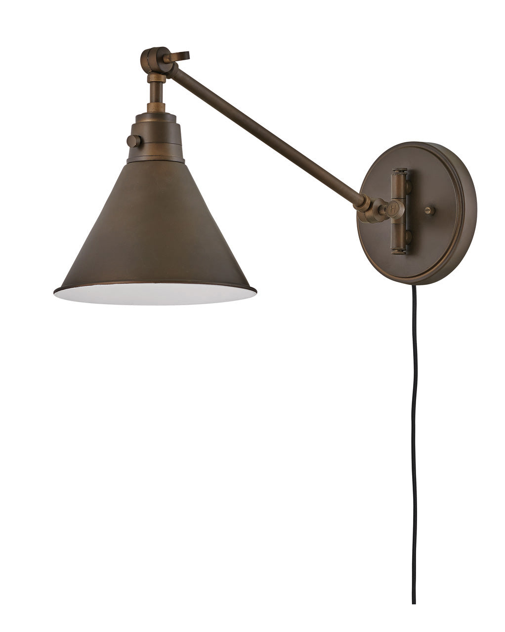 Briley Arm Sconce - Modern Wall Light Fixture for Living Room, Bedroom & Hallway | Adjustable Swing Arm Wall Lamp with Plug-in Cord | Perfect for Reading Nook, Home Office & Dorm Decor