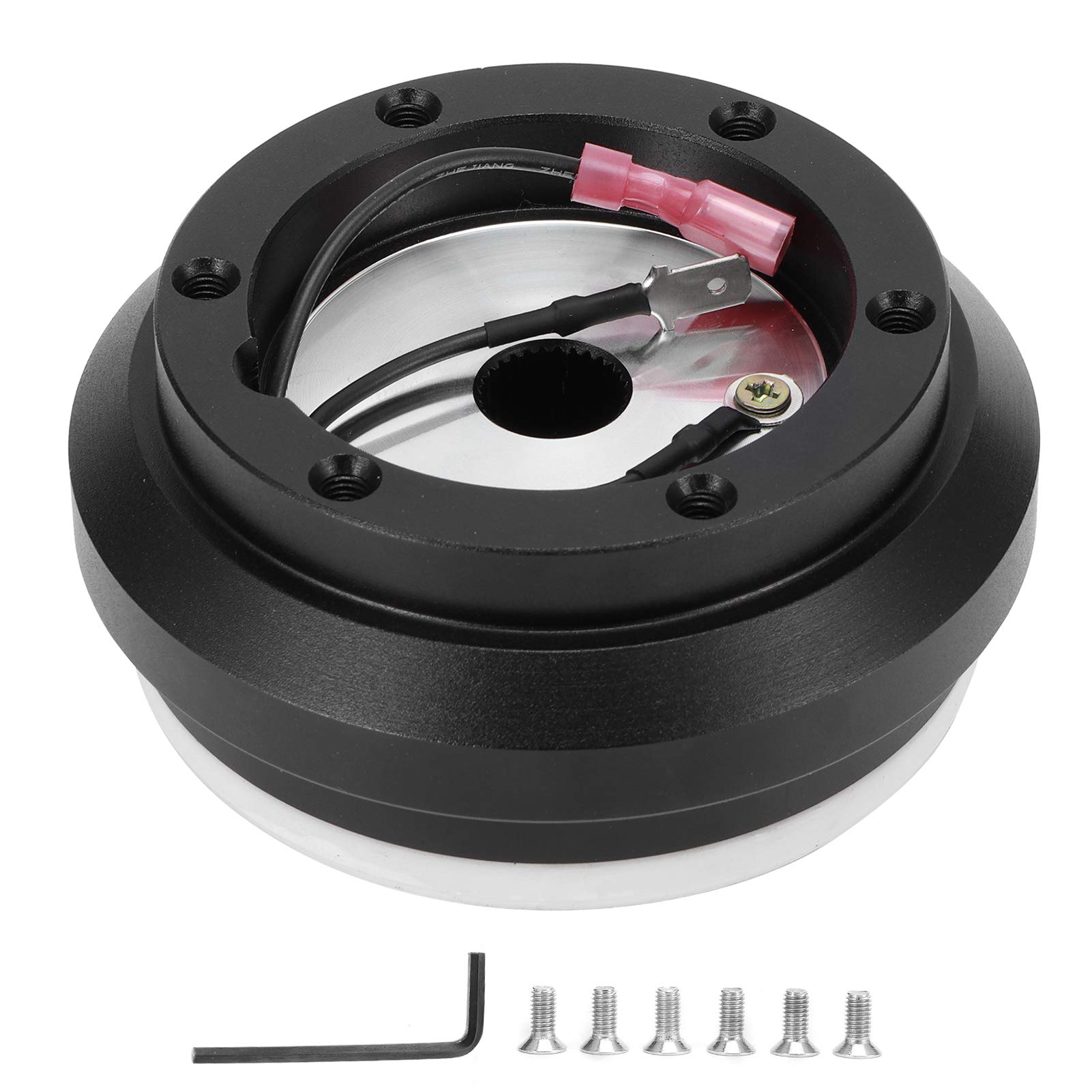 Akozon 50mm/2.0in Steering Wheel Short Hub Adapter Connector Base SRK-121H - Compatible with Honda Accord 1990-1993 & Civic 1992-1995 - Perfect for Quick Steering Wheel Replacement and Racing Modifications