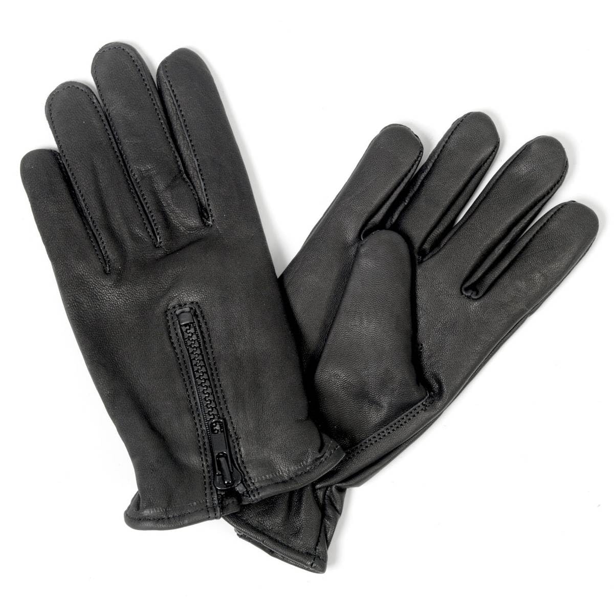 Hot Leathers Fleece Lined Leather Gloves for Men & Women - Winter Motorcycle Riding, Skiing, Snowboarding & Outdoor Activities - Warm & Durable Cold Weather Gloves
