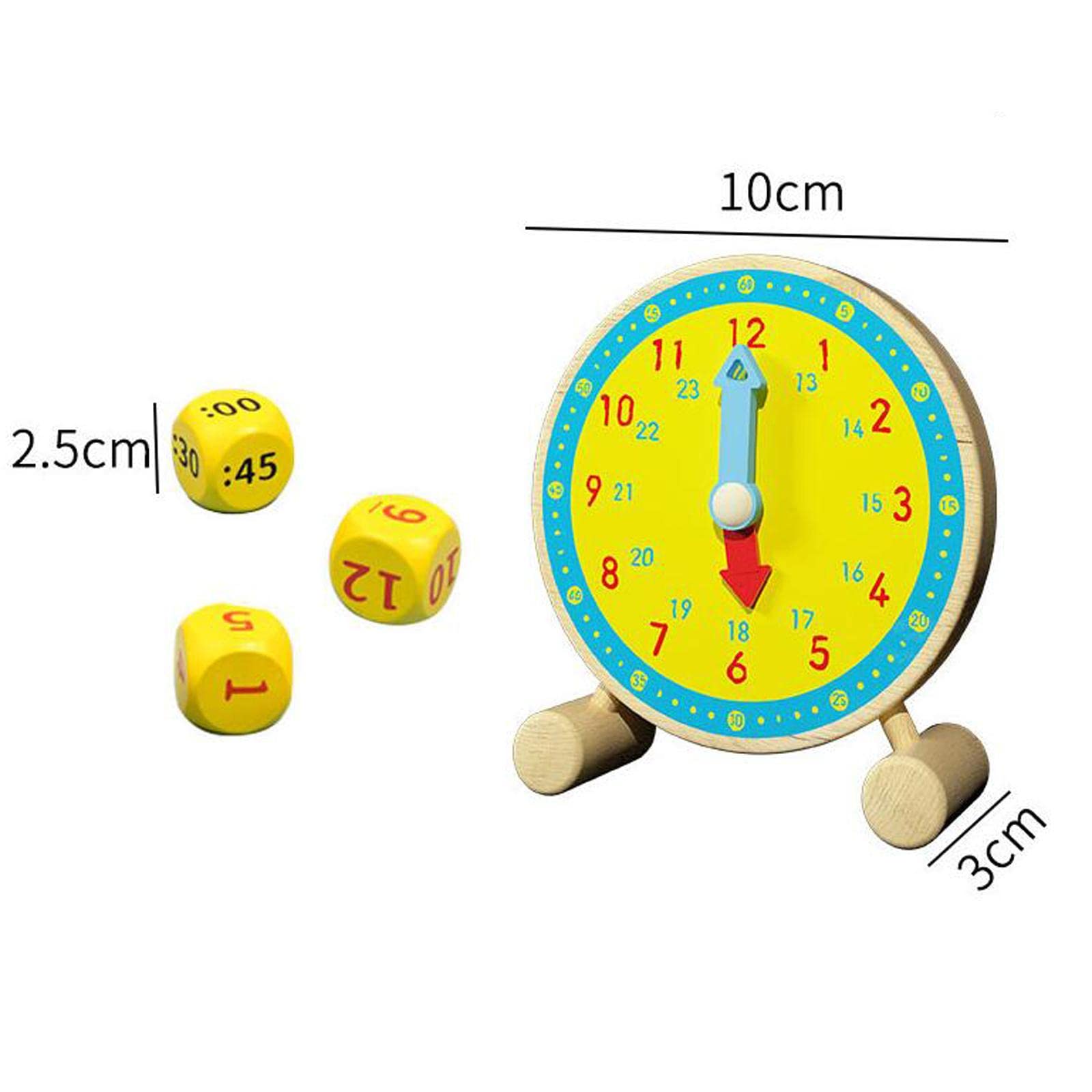 Wooden Educational Clock Toy - Learning Time Puzzle for Toddlers & Kids - Perfect for Preschool Classroom, Homeschooling, and Early Childhood Development