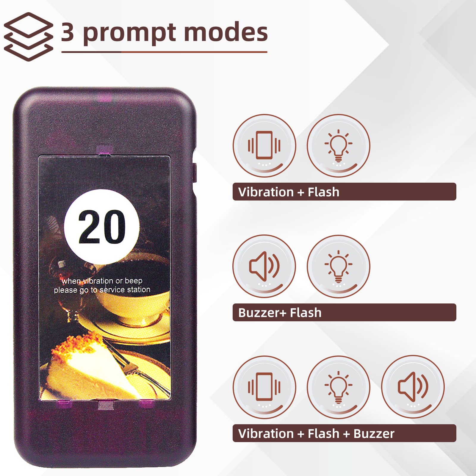 Retekess T111 Restaurant Pager System - 22 Wireless Buzzers with Vibration, Flashing & Sound Alerts for Food Trucks, Restaurants, Cafes, Churches | Durable Call Notification Devices for Efficient Customer Service in Fast-Paced Dining Environments