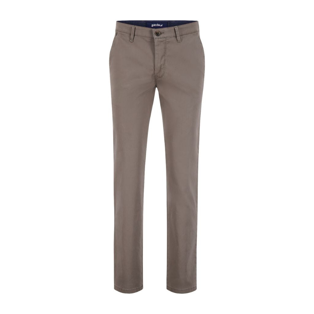 GARDEUR Benito Modern Chino Pants for Men - Classic Grey Casual Trousers | Comfortable & Stylish for Office, Travel & Everyday Wear