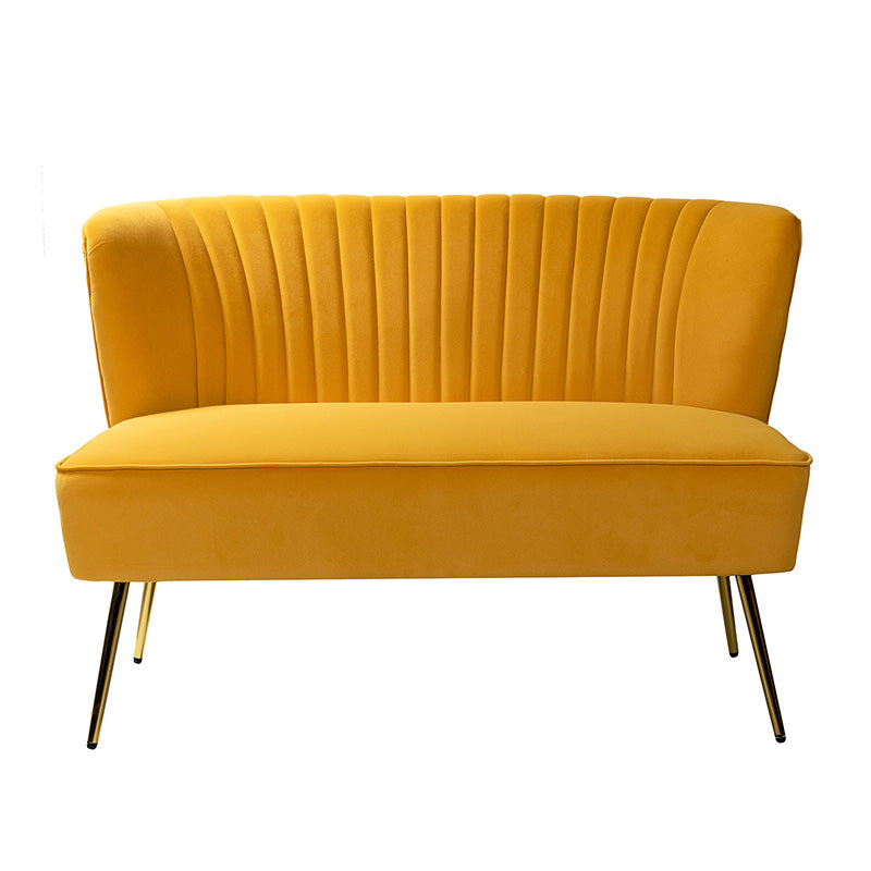 Bariana Velvet Loveseat - Soft & Luxurious Small Couch for Living Room, Bedroom, or Office - Perfect for Cozy Seating & Home Decor