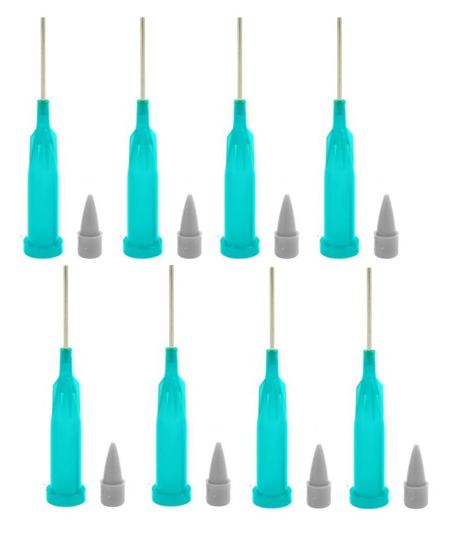 100 Pack 19G Low Viscosity Disposable Tube Tips with Gray Plugs - Perfect for Laboratory, Medical, and Scientific Applications