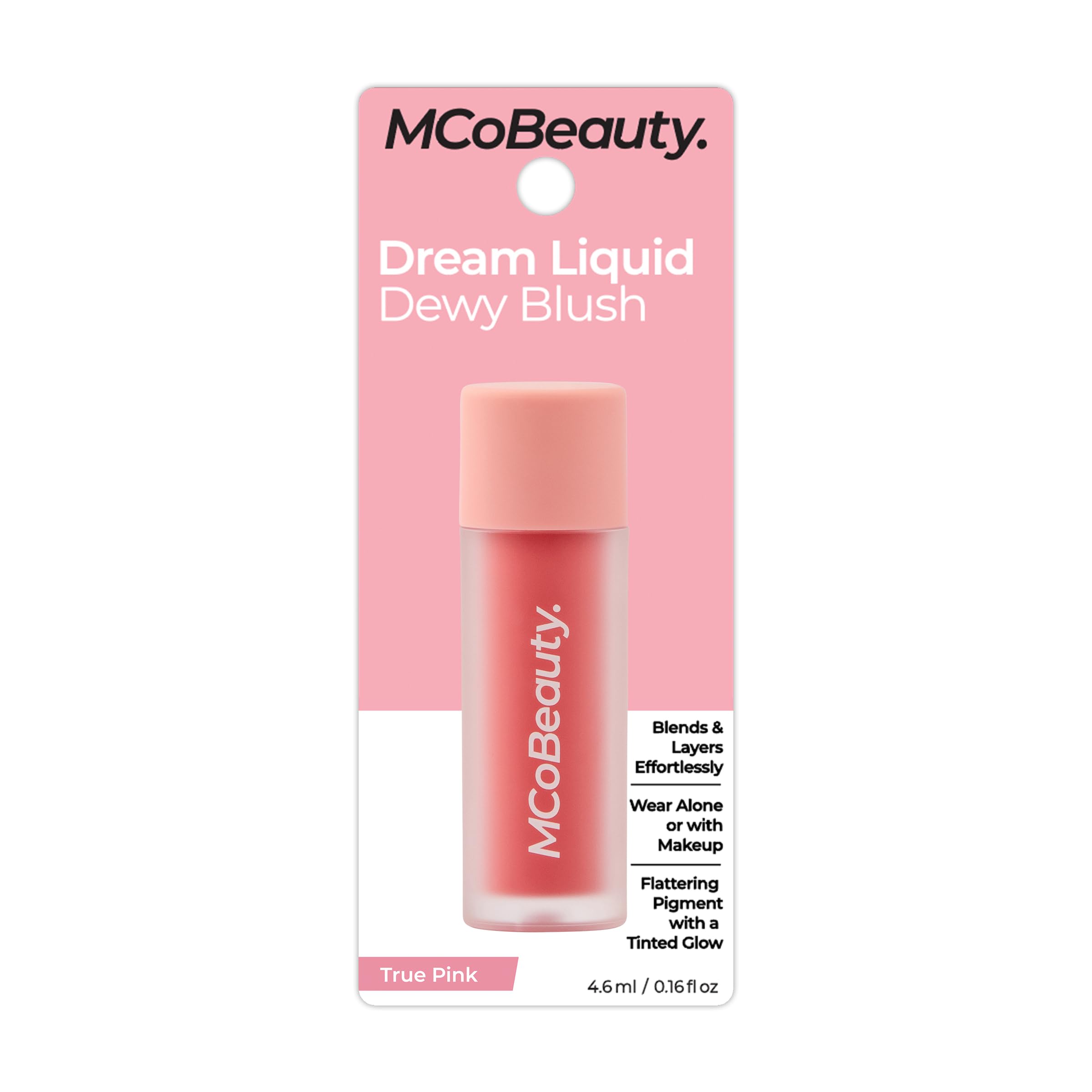 MCoBeauty Dream Liquid Dewy Blush - Cool Pink | Vegan & Cruelty-Free Cheek Tint for Fresh, Glowing Makeup | Perfect for Daytime Wear & Natural Looks