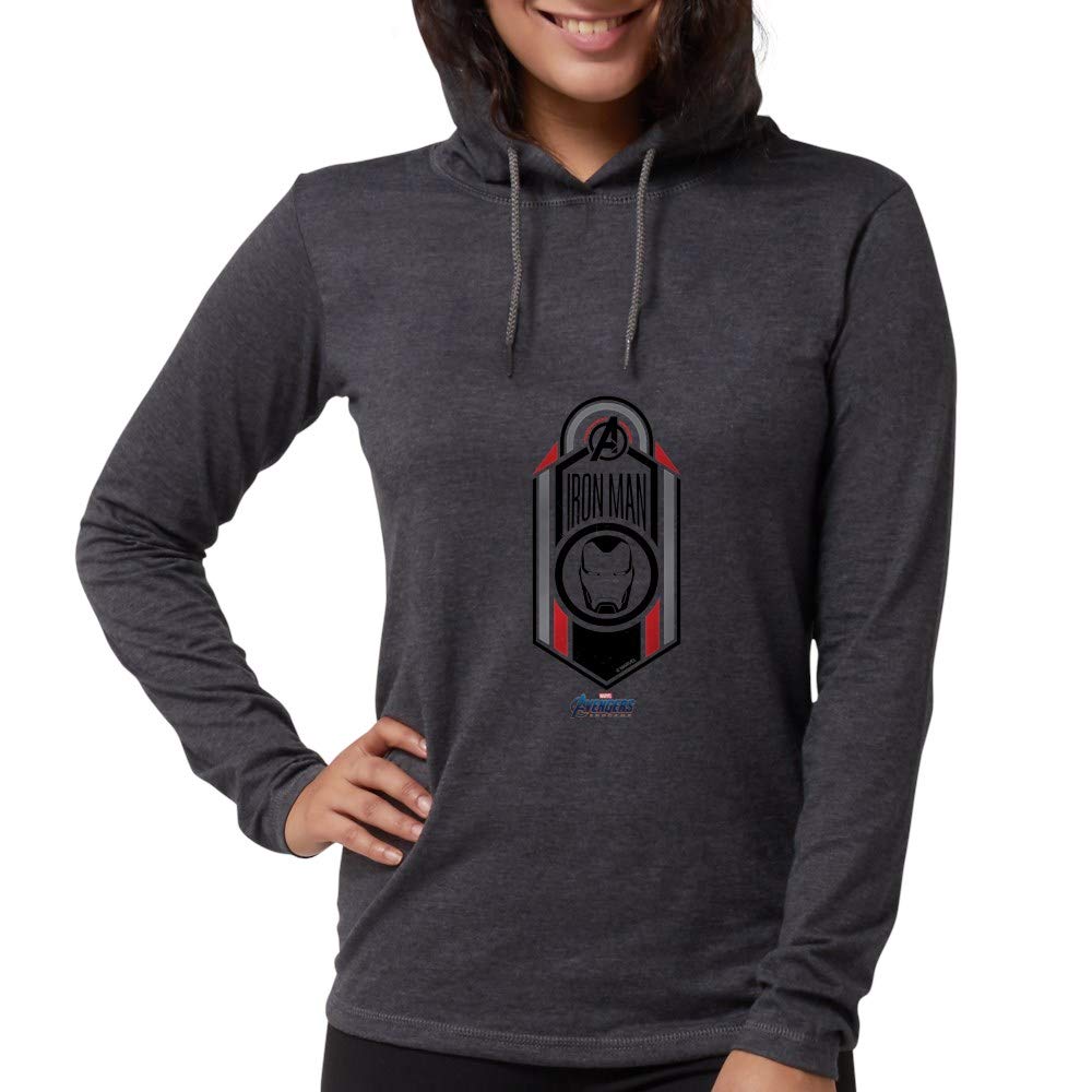 Marvel Iron Man Logo Women's Hooded Sweatshirt - Superhero Graphic Pullover for Casual Wear & Cosplay