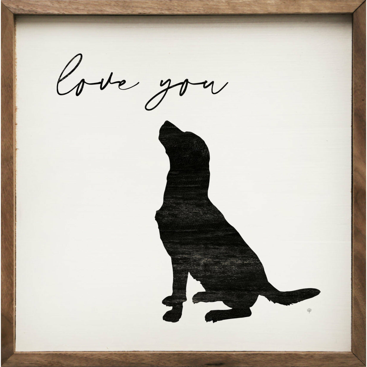 Love You Lab Wood Framed Print - Heartwarming Dog Art for Pet Lovers - Perfect for Living Room, Bedroom & Nursery Decor