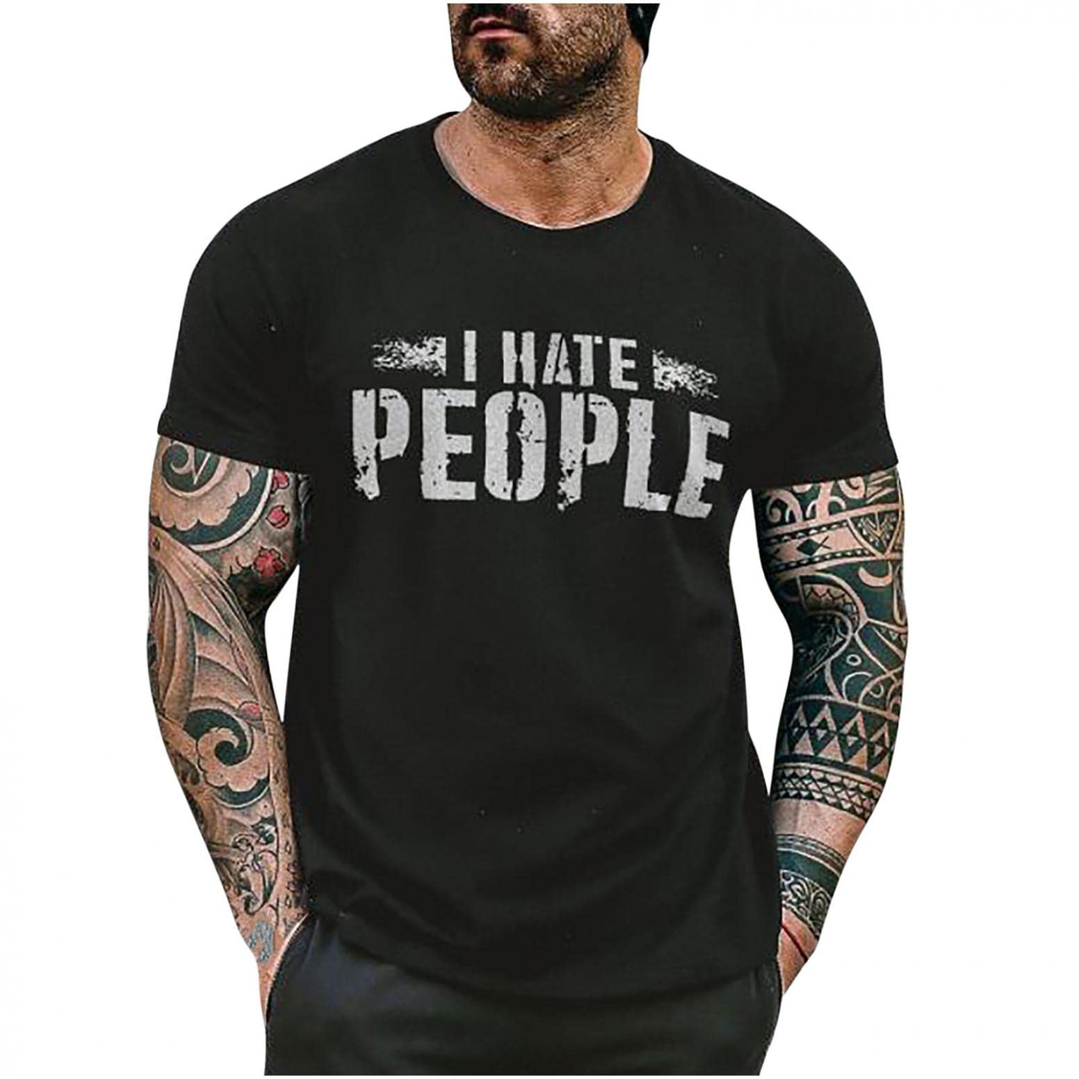 Men's Summer Fashion Crew Neck T-Shirts - Casual Short Sleeve Cool Streetwear Graphic Tees for Everyday Wear | Perfect for Beach, Gym & Street Style