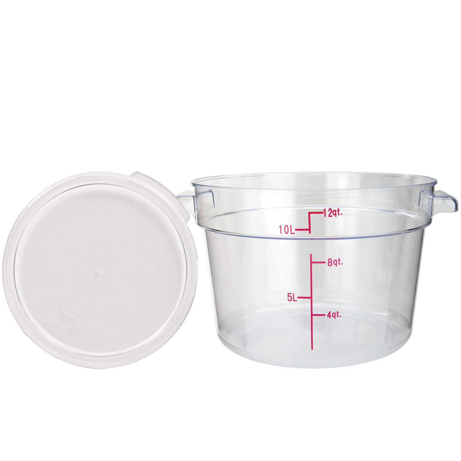 Tiger Chef 12 Quart Commercial Grade Clear Polycarbonate Food Storage Containers with Lids - BPA-Free Restaurant & Home Kitchen Organization for Bulk Food, Meal Prep & Leftovers