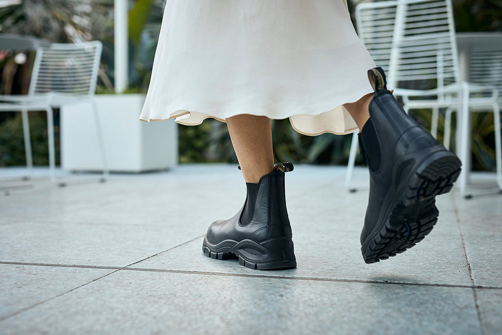 2240 Unisex Lug Sole Black Boots - Durable & Stylish for Men & Women - Perfect for Hiking, Work & Outdoor Adventures