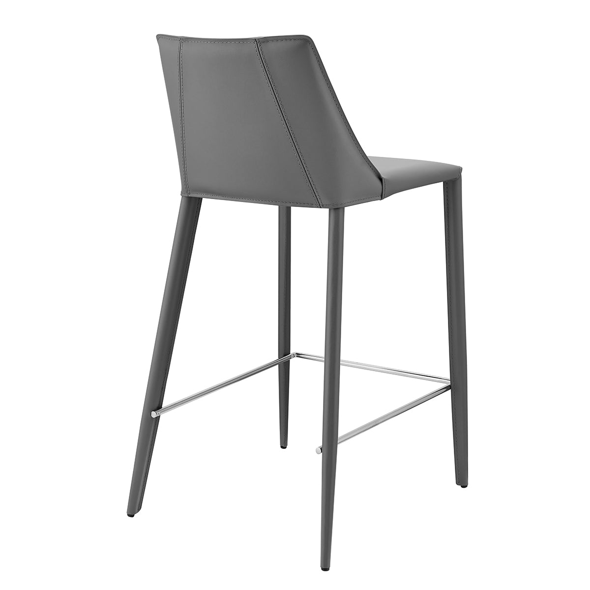 Premium Kalle Counter Leather Stool Chair - 26