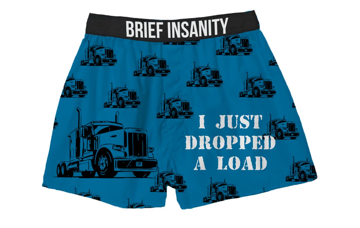BRIEF INSANITY Comfortable Loose Fit Boxer Shorts for Men & Women | Silky Soft Graphic Print Underwear with Humorous Designs | Perfect for Sleepwear, Lounge Wear and Gag Gifts
