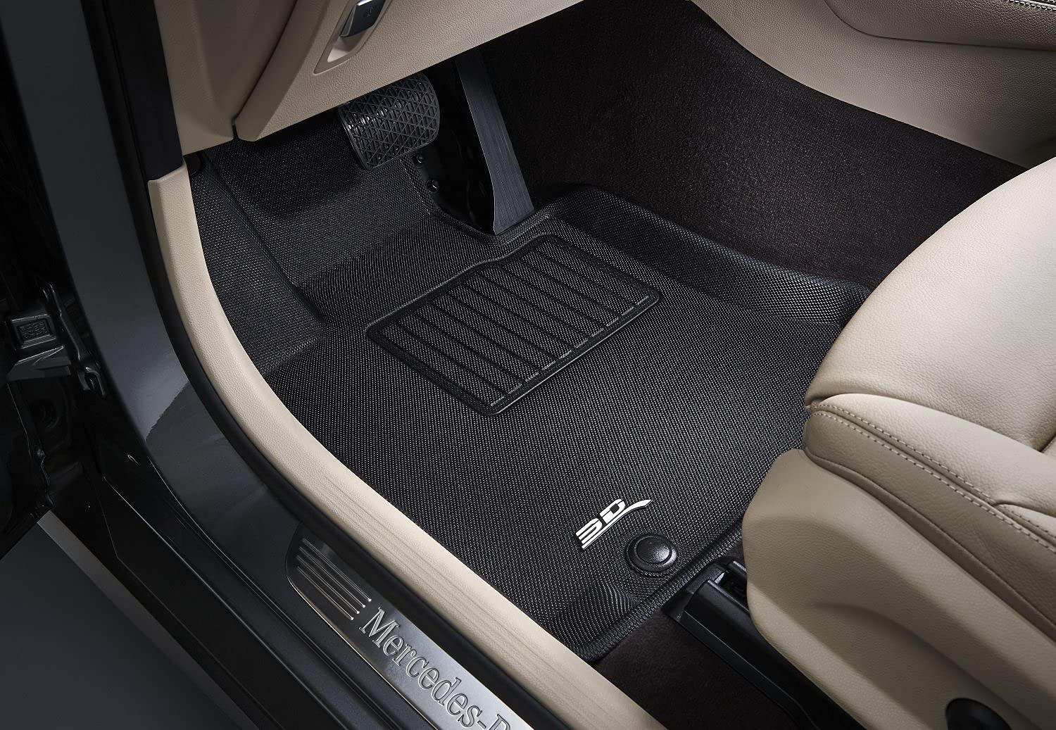 3D MAXpider Kagu Custom Fit All-Weather Floor Mats for Alfa Romeo Stelvio & Stelvio Quadrifoglio (2018-2025) - Front Row, Black - Durable, Non-Slip Car Floor Liners for Protection Against Dirt, Mud & Spills