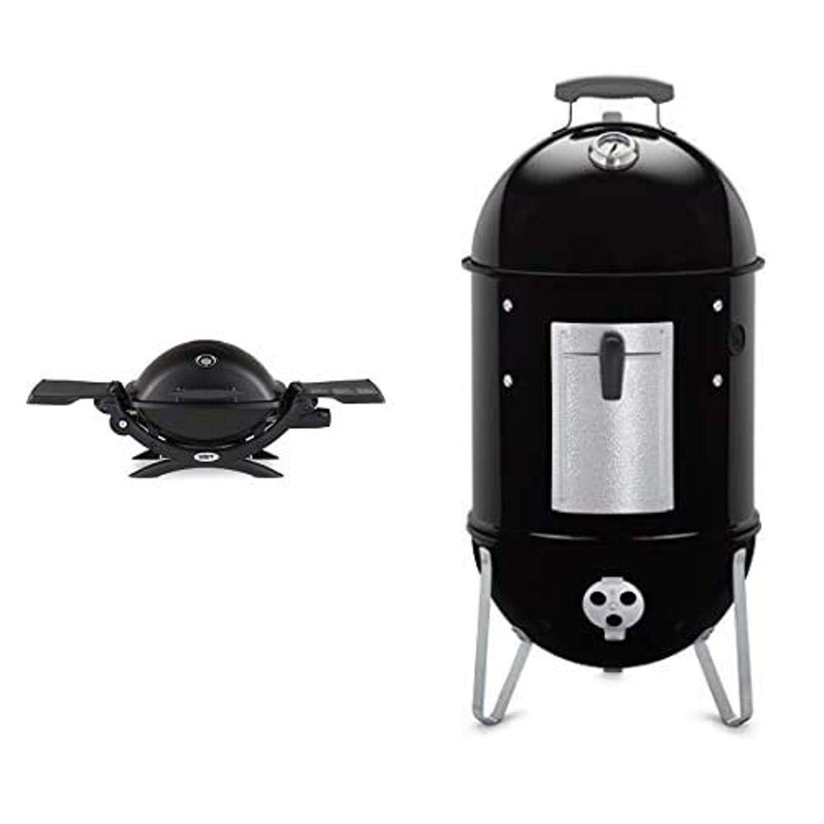 Weber Q 1200 Portable Gas Grill - Black Outdoor BBQ Grill with Cover | Perfect for Camping, Tailgating & Backyard Cookouts