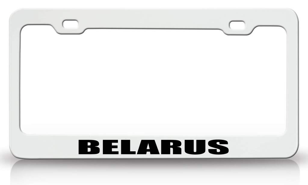 Belarus Flag Metal License Plate Frame - Durable Car Tag Holder for Belarusian Pride - Perfect for Cars, Trucks, and Motorcycles