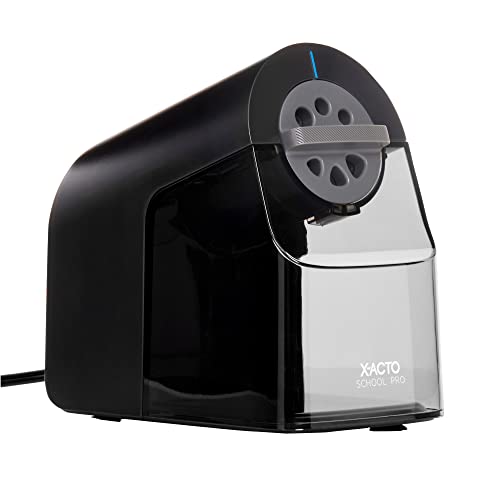 X-ACTO SchoolPro Electric Pencil Sharpener - Heavy Duty Classroom & Office Pencil Sharpener with Auto Stop - Perfect for Schools, Teachers & Students (Model 001670)