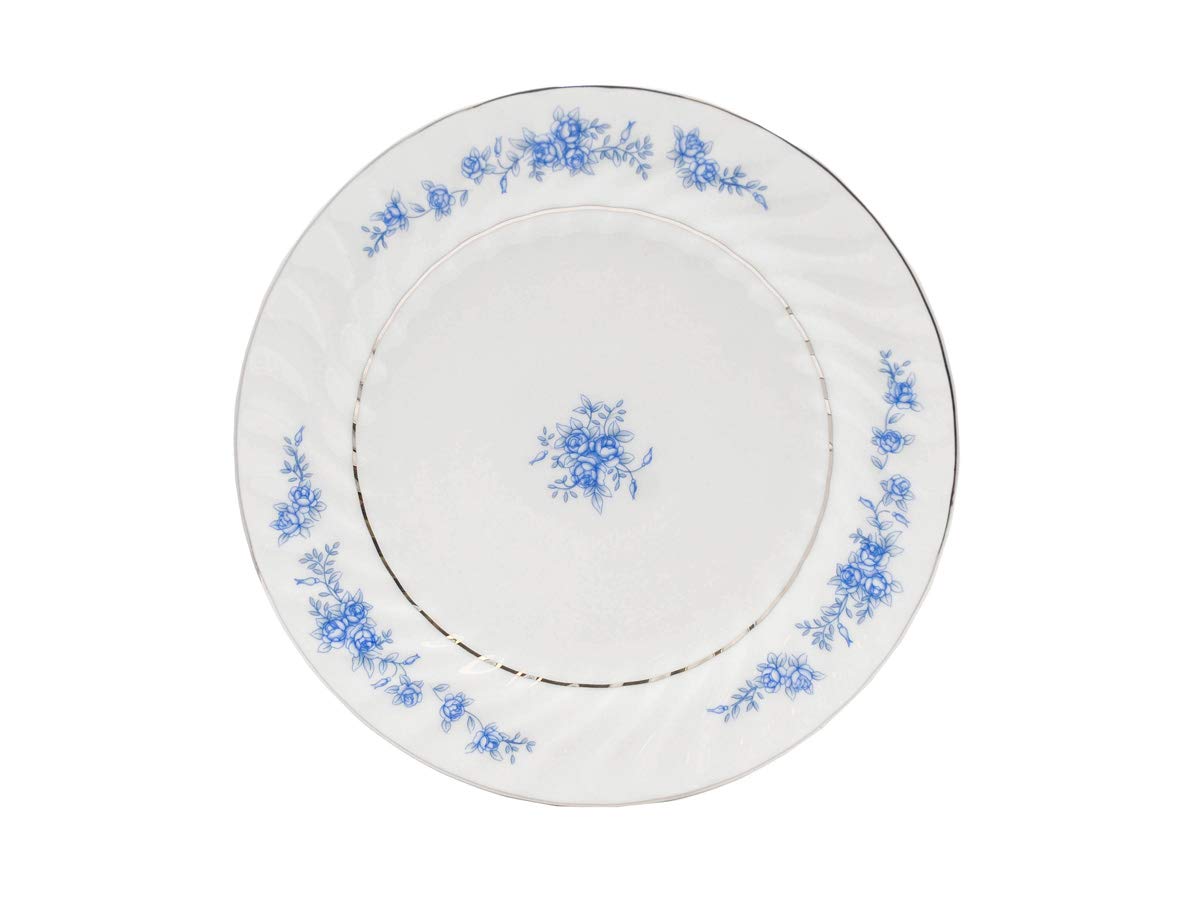 Lynns Paradise 10.5 Inch Porcelain Dinner Plates - Elegant Royal Rose Floral Design for Fine Dining, Wedding Registry & Home Decor