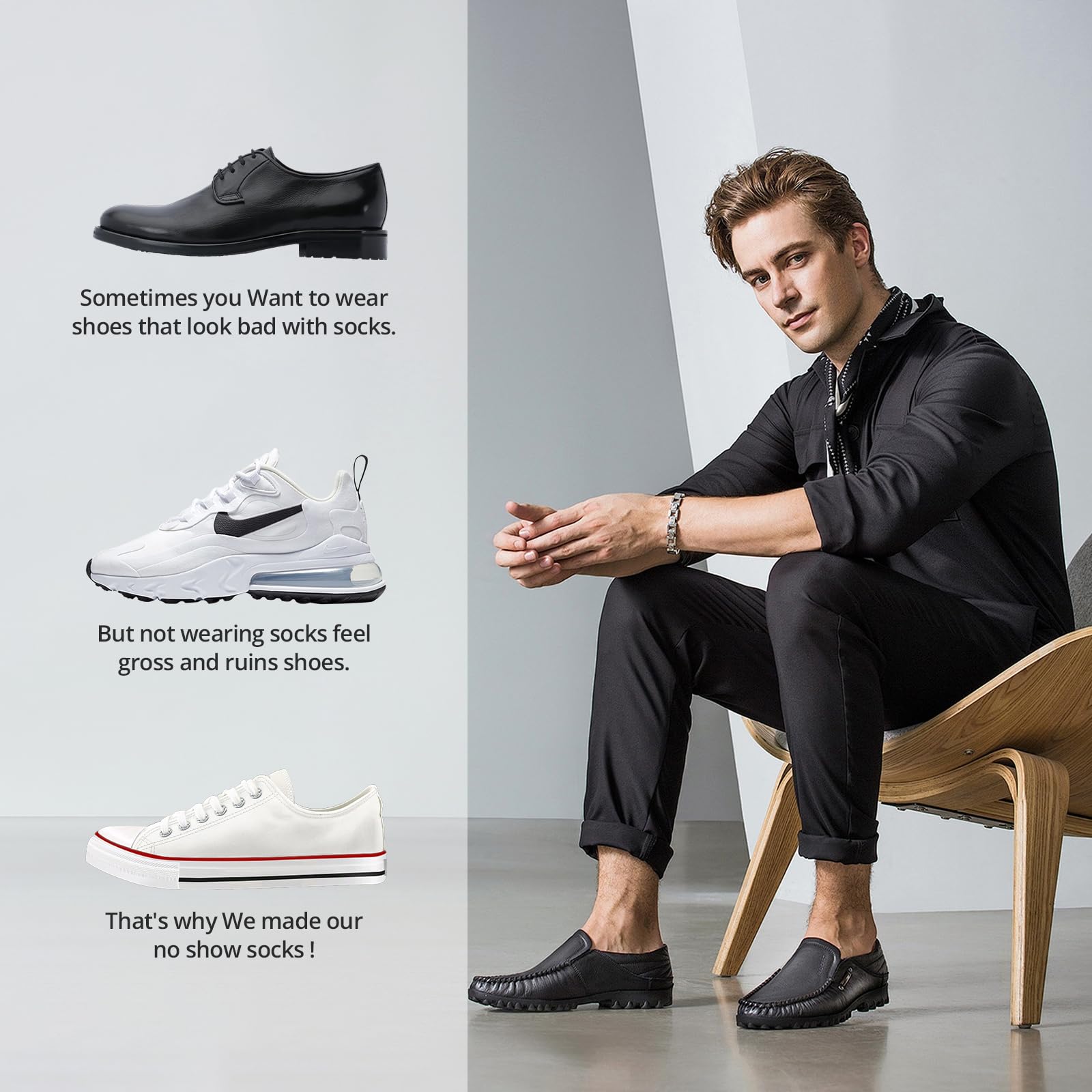 Heatuff 7 Pairs Men's No Show Socks - Non Slip Low Cut Invisible Liner Socks, Breathable & Thin for Casual Wear, Sneakers, Boat Shoes & Everyday Comfort
