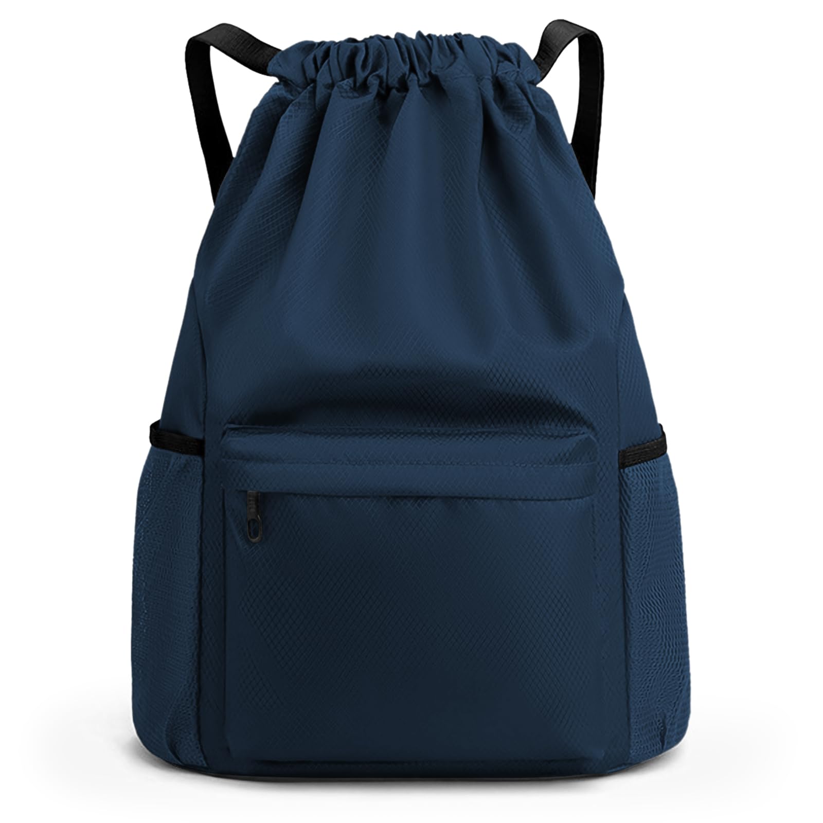 **Lightweight Drawstring Backpack for Gym & Sports - Small Water-Resistant Sackpack with Wet/Dry Compartment - Basketball, Swim & Soccer Essentials Bag for Men & Women (Navy Blue, Size L) - Perfect for Workouts, Travel & Outdoor Activities**