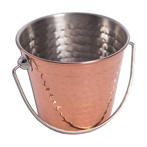 Arcata 070991 Hammered Copper Serving Pail - 15 oz Vintage Style Drink Bucket for Parties, Weddings & Home Decor - Perfect for Iced Beverages, Champagne & Cocktails