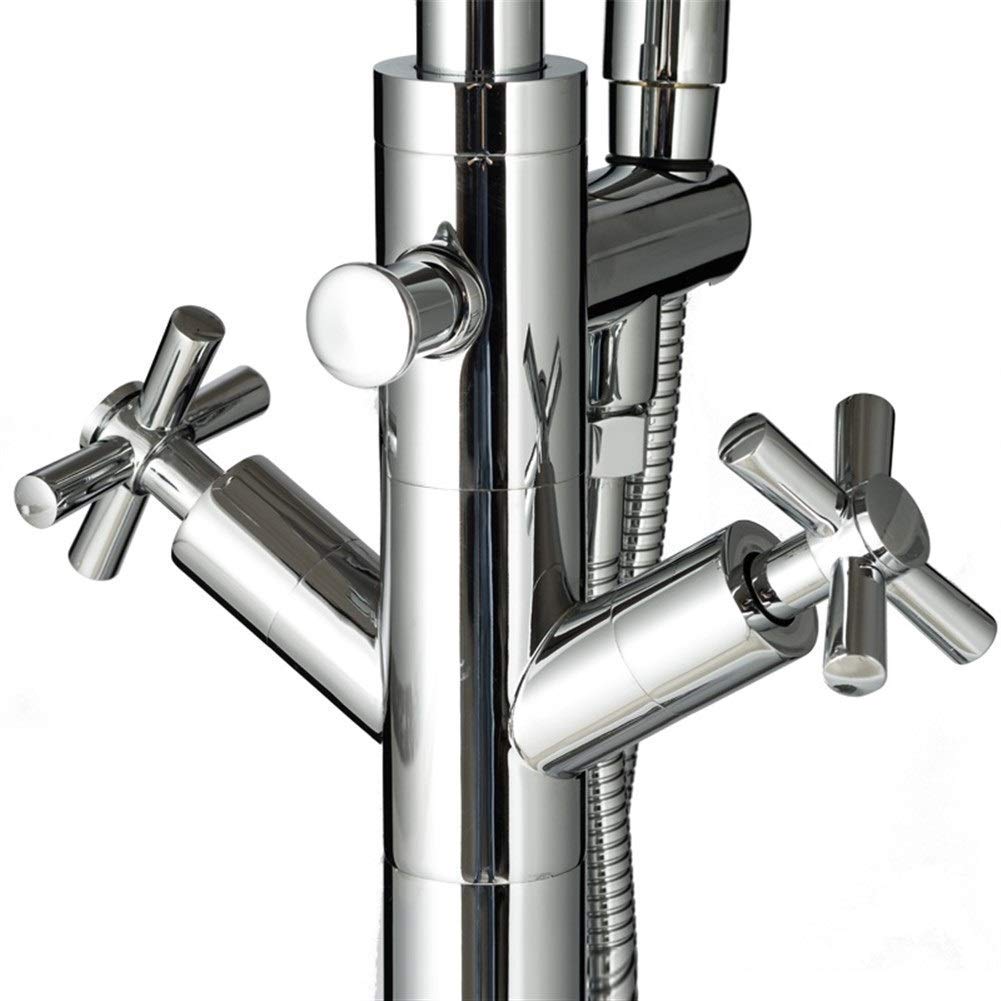 Premium Handheld Shower Head Set with Freestanding Faucet - Modern Hotel-Style Bathroom Shower System for Bathtub & Shower Combo - Perfect for Spa-Like Relaxation and Luxurious Bathroom Upgrades